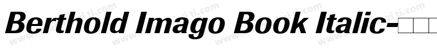 Berthold Imago Book Italic字体转换